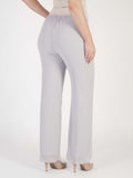Soft Grey Chiffon Trouser (back view)