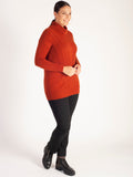 Caramel Cable Detail Turtleneck  Jumper With Cashmere