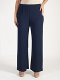 Navy Fine Crinkle Trouser