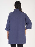 Hyacinth Stand Collar Heavy Crinkle Coat