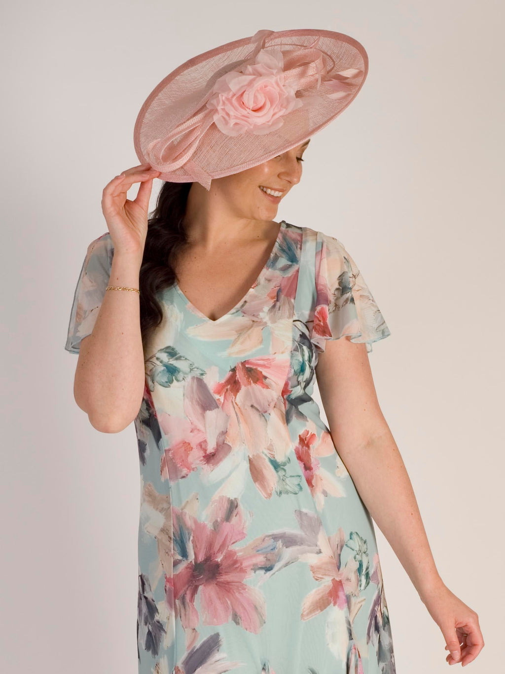 Saucer Hatinator Rose Flower Sinamay Loops Feathers & Quills