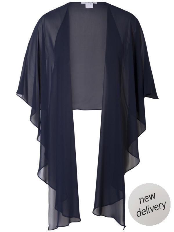 Dark Navy Chiffon Shawl - Main Image