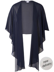 Black Navy Chiffon Shawl