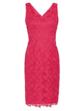 Rose Pink Scallop Trim Lace Dress