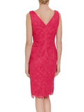 Rose Pink Scallop Trim Lace Dress