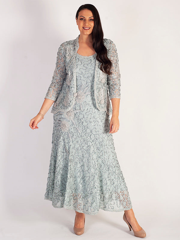 Aqua Cornelli Emb. Lace Dress | Chesca
