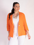 Orange Linen Jacket with Lace Back Panel
