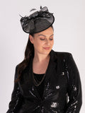 Black/Metallic Small Hatinator with Bow Detail