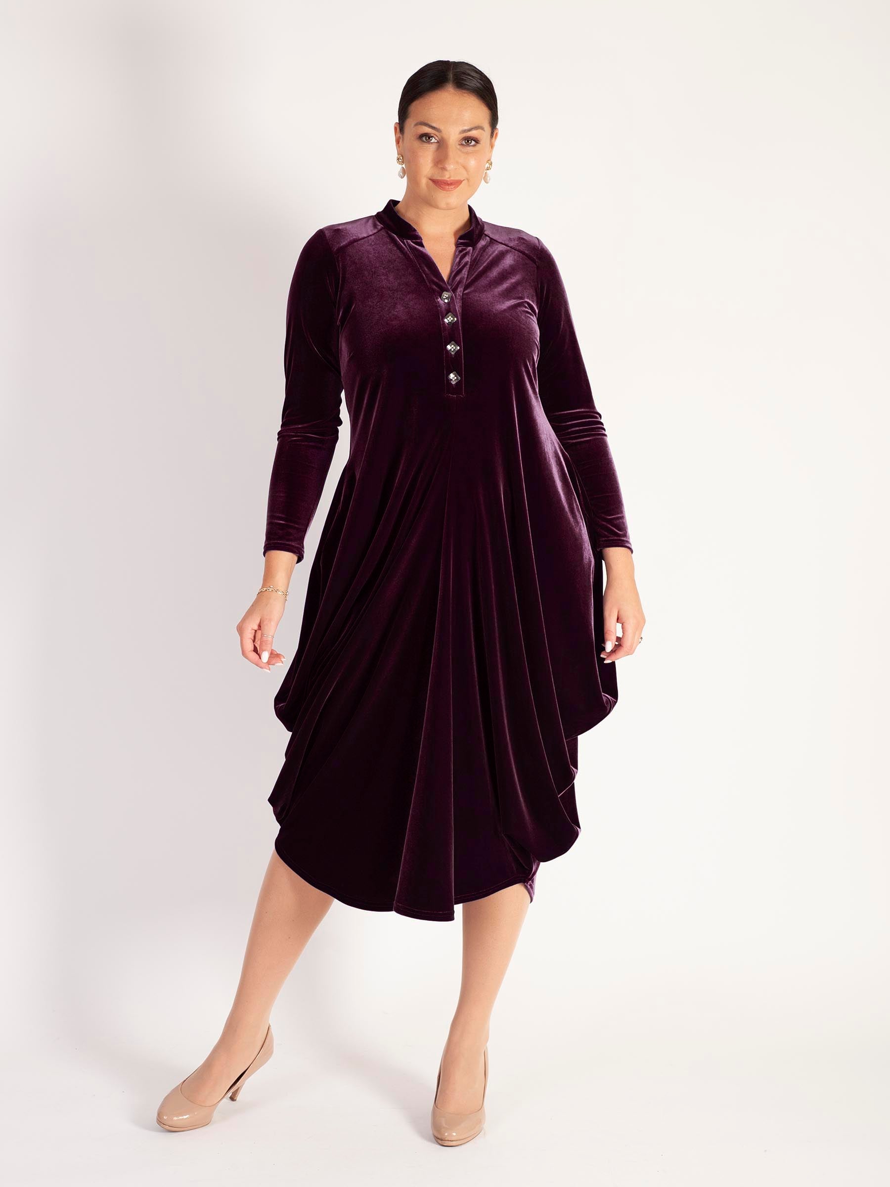 Claret 2025 velvet dress