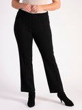 Black Ponte Roma Pull On Trouser with Pintuck Detail