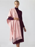 Pink Cashmere Blend Dragonfly Wrap
