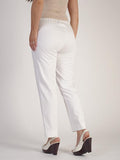 Ivory Stretch Cotton Trouser